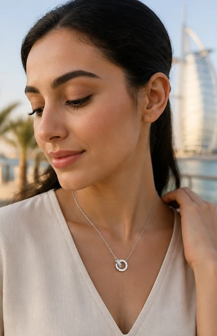 Waterproof Silver-Plated Roman Numeral Bracelet, Necklace & Earring Set